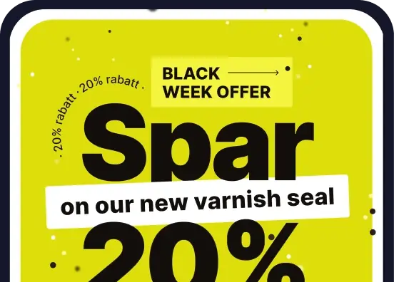 Black Week-annonse: Spar 20 %